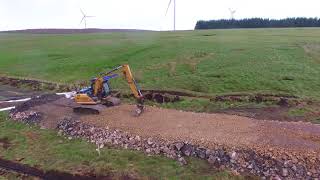 Tensar geogrid installation at Middle Muir Windfarm Scotland [upl. by Jenkins]