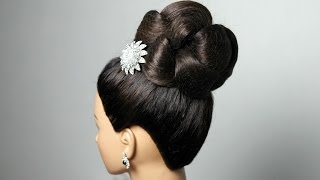 Braided bun updo hairstyle for long hair [upl. by Innor]