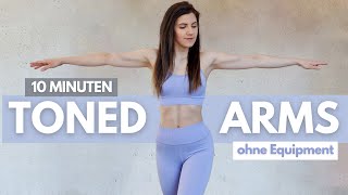 10 MIN TONED ARMS Workout  Arm Workout  Winkearme wegtrainieren ohne Equipment  Tina Halder [upl. by Shanleigh]