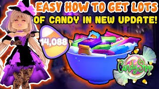 EASY How To Get Lots Of Candy In The New EVENINGFALL Halloween UPDATE In Royale High [upl. by Pepita]