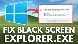 How To Fix Black Screen If You Have Ended Explorer exe On Task Manager [upl. by Beutner]