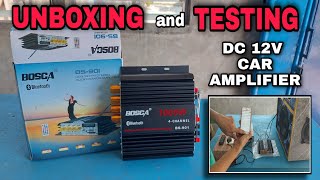 UNBOXING BOSCA BS901 Bluetooth USB FM Stereo Audio Power Amplifier  Car Amplifier [upl. by Ginnifer743]