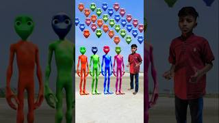 red green blue amp purple alien dancing and me Correct headmatching gameMagical video funny [upl. by Alleahcim614]