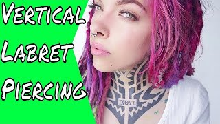 VERTICAL LABRET PIERCING Pros and Cons 👎 👍 [upl. by Enyamert]