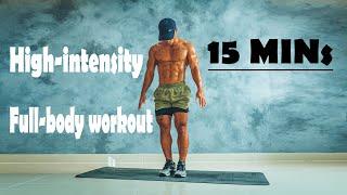 15 minute high intensity full body exercise effective exercise for lose body fat [upl. by Libre]