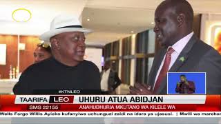 Uhuru atua abidjan Rais mstaafu ajitokeza baada ya muda [upl. by Calise]