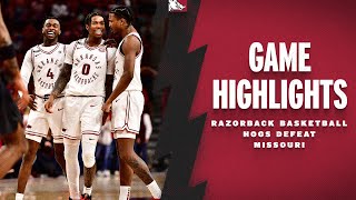 Highlights Arkansas Razorbacks Defeat Missouri  RAZORBACK BASKETBALL [upl. by Reh574]