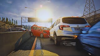 BeamNG Drive  Reckless Driving 19 Realistic Highway Crashes [upl. by Cesaria]