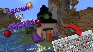 Construí una MUY EFICIENTE GRANJA de BRUJAS en MinecraftSurvival [upl. by Charlotta]