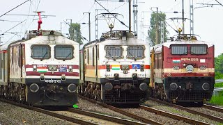 WAP7  WAP5  WAP4  Back to Back Speedy Electric Trains in Gujarat [upl. by Itsirhc447]