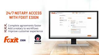 Foxit eSign  NotaryLive Document Workflow Overview [upl. by Quent]