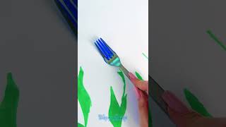 Fork Drawing Hack for Fun Play Time 🍴🖼️ [upl. by Ikceb]