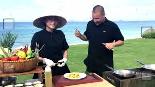 Amanida de mango verd cuina Vietnam cooking Lab Mango Salad with anchovy Fusion Resort Cam Ranh [upl. by Gaston]