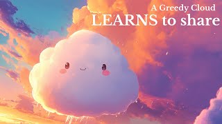 A Friendly Cloud Learns to Share ☁️  Bedtime Story for Kids with Relaxing Music and Rain [upl. by Aholla379]