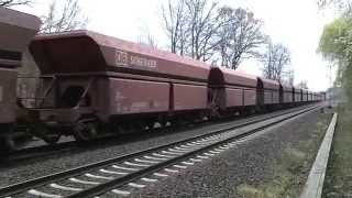 Iron Ore Trains DB at RatingenLintorf Germany 1732014 [upl. by Nedroj]