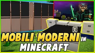 COME AVERE MOBILI MODERNI SU MINECRAFT TV ARMADIO LETTO COMODINO PELUCHE ETC [upl. by Redla436]