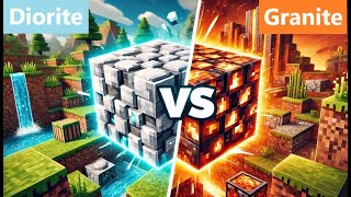 Diorite vs Granite  Minecraft Showdown  Which Rock Rules [upl. by Aillemac]