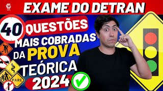 SIMULADO DO DETRAN 2024  REVISÃO DE 40 QUESTÕES  PROVA SIMULADA DO DETRAN 2024 DF [upl. by Gibbon456]