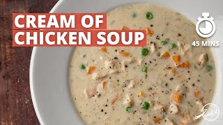 Cream of Chicken Soup Recipe  Creamy Chicken Soup  Chicken Soup Recipe  Cookd [upl. by Terrye]