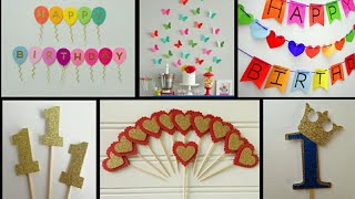 Birthday Decoration Ideas at home Easy  Birthday party decoration from paper paper craft for party [upl. by Ancell153]