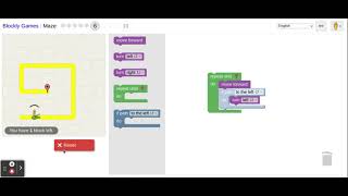 Blockly Games Maze level 6 solution [upl. by Yerahcaz]