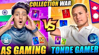 As Gaming Vs Tonde Gamer 😍 First Time Ever Richest Collection Versus  Garena Free Fire [upl. by Tristis]