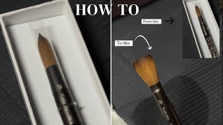 HOW TO CRIMP YOUR ACRYLIC BRUSH ❤️ [upl. by Gil305]