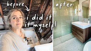 I Gave my Bathroom a Renovation MYSELF DIY Renovation Before amp After [upl. by Mosby]