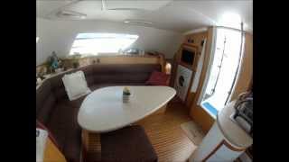 Take a Tour Inside Now amp Zen a 42 ft Sailing Catamaran [upl. by Dyana]