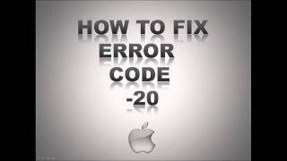 Error Code 20  How to fix error code 20 on your Mac computer [upl. by Llehsar]