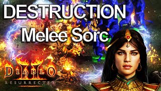 DESTRUCTION Melee Sorceress Build Guide Diablo 2 Resurrected Patch 27 [upl. by Sonnnie10]