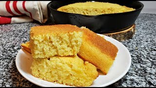 Easy Cornbread Recipe  How To Make Soft Fluffy Cornbread [upl. by Gnuhc]