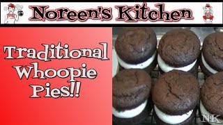 Traditional Whoopie Pies Recipe Noreens Kitchen [upl. by Onahpets]