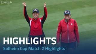 Solheim Cup 2024  Match 2 Highlights [upl. by Eelnodnarb882]