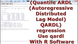 Quantile ARDL Autoregressive Distributed Lag Model QARDL regression Use qardl With R Software [upl. by Kyle164]