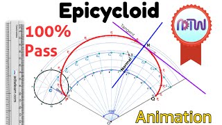 How to draw an Epicycloid in Engineering Drawing [upl. by Ima]