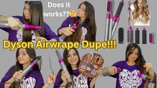 Trying Viral Dyson Airwrap Dupe Under 1200  5 in 1 hair multi styler  How to use Dyson Dupe [upl. by Rhine]