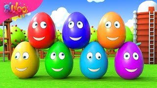 Surprise Eggs Kids Song  Colorful Eggs  BluLoo Nursery Rhymes amp Kids Songs [upl. by Morril268]