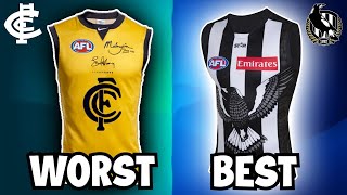 BEST AND WORST EVER AFL JUMPERS FOR EACH TEAM [upl. by Llert825]