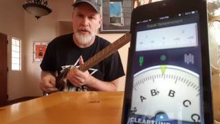 Cigar Box Guitar Tuning from open E to open B [upl. by Lohman]