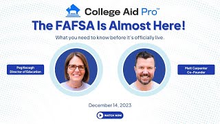 FAFSA is almost here What you need to know before its officially live 121423 [upl. by Amargo]