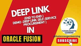 Deep Link in Self Service Procurement in Oracle Fusion [upl. by Laddie]