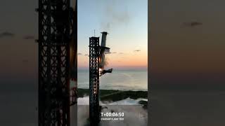 SpaceXs rocket booster AWES audience as it returns to launch tower [upl. by Vasili157]