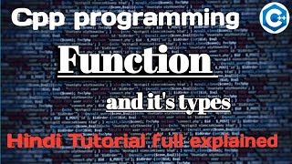 Types of Functions in C  Userdefined  Cpp Programming Tutorial in Hindi [upl. by Magdalene]