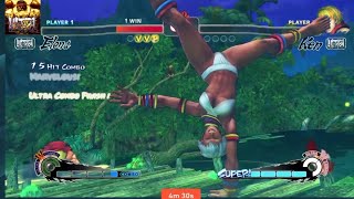 USF4 Reverse Ryona  Elena Shows Ken Her Dance [upl. by Annonyw955]