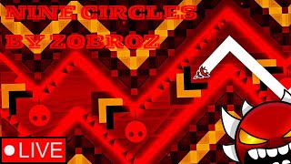 Geometry dash Level requestBuilding my levelNine Circles [upl. by Lalittah685]