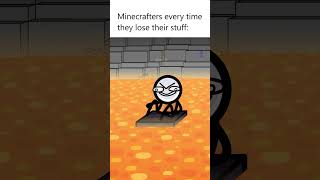 Losing your stuff in Minecraft shorts [upl. by Ernestine]