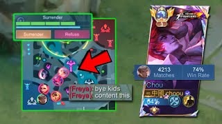 DONT CELEBRATE TOO EARLY 1V5 IMPOSSIBLE EPIC COMEBACK CHOU😱  Mobile Legends [upl. by Ylecic]