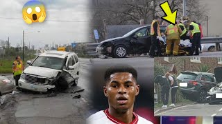 SH0CKNG Marcus Rashford car Acddent at Manchester after Man United beat Burnley [upl. by Wende543]