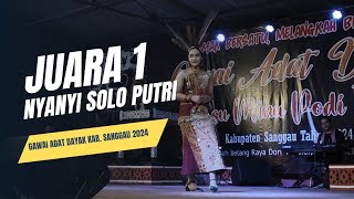 Juara 1 Nyanyi Solo Putri Gawai Adat Dayak 2024 Kab Sanggau [upl. by Standing747]